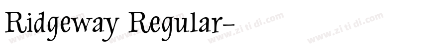 Ridgeway Regular字体转换
